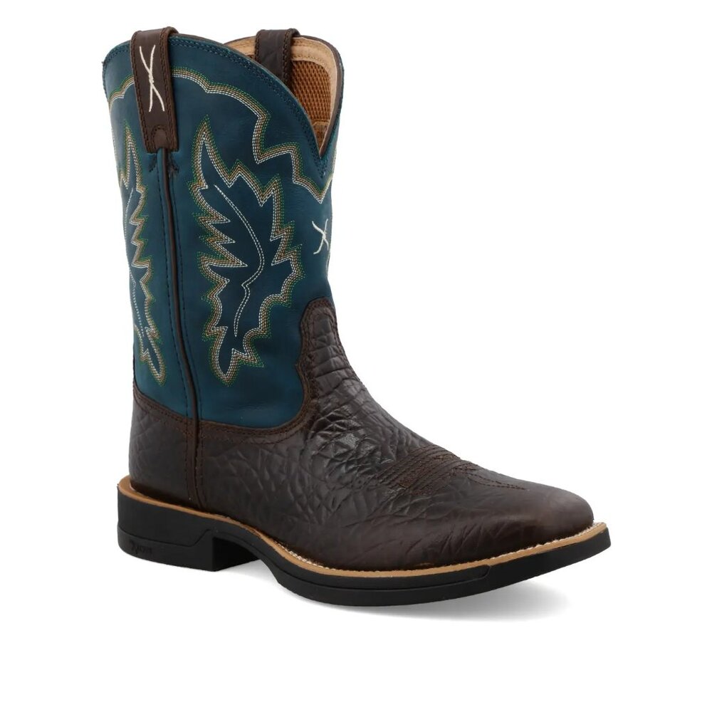 Twisted X Men's 11" Tech X MXW0002 Chocolate & Teal Western Boots
